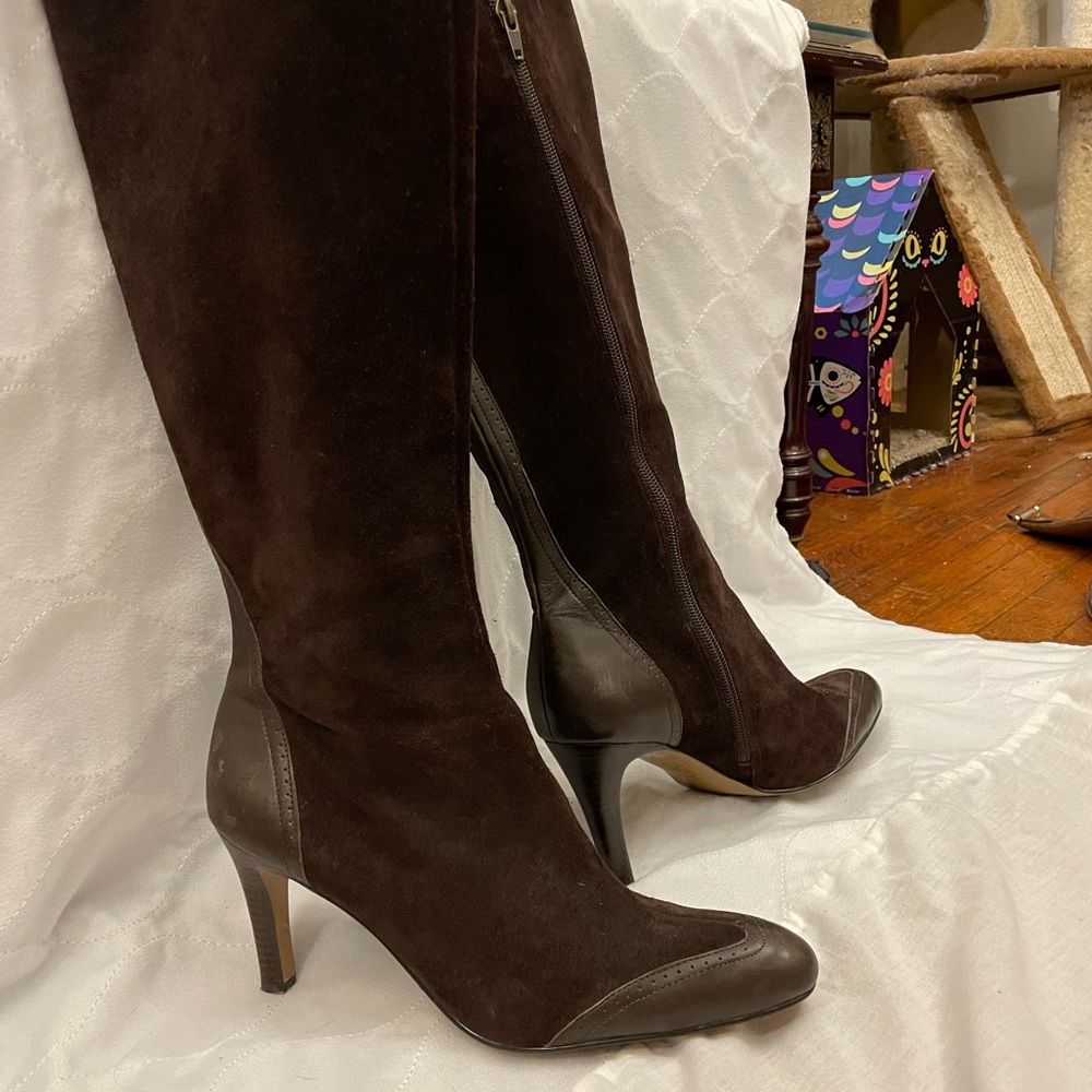 Brown Suede Loft Boots